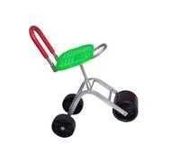 Generico Sedile da Giardinaggio con Ruote, Sgabello Girevole, Altezza Regolabile 36-48 Cm, Contenitore Portatile, for Prato, Cortile, Patio, Casa(Green)