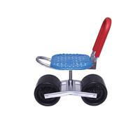 Generico Sedile da Lavoro da Giardino con Ruote,Altezza Regolabile 22-36 Cm,Sgabello da Giardinaggio con Portata 150 kg,for Prato E Cortile All'aperto(Blue,2 Wheels)