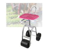 Generico Sedile da Lavoro da Giardino con Ruote,Assistente for Giardinaggio,Altezza Regolabile da 45 A 59 Cm,Rotazione del Sedile A 360°,for Garage All'aperto(3 Wheels)