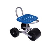 Generico Sedile da Lavoro da Giardino con Ruote,Sedile da Giardinaggio con Portata di 150 kg,Altezza Regolabile 22-36 Cm,for Casa,Giardino,Prato, Esterno(Blue,3 Wheels)