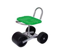 Generico Sedile da Lavoro da Giardino con Ruote,Sedile da Giardinaggio con Portata di 150 kg,Altezza Regolabile 22-36 Cm,for Casa,Giardino,Prato, Esterno(Green,3 Wheels)