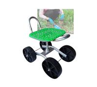 Generico Sedile da Lavoro Giardino con Ruote, Carrello Sgabello Multiuso Altezza Regolabile 22 A 36 Cm E Rotazione A 360°, for Piantagioni All'aperto(Green)
