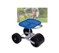 Generico Sedile da Lavoro Girevole con Regolabile A 360 Gradi, Carrello Sgabello Multiuso Altezza 22 A 36 Cm, for Prato E Cortile(Blue)