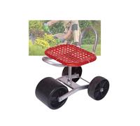 Generico Sedile da Lavoro Girevole con Regolabile A 360 Gradi, Carrello Sgabello Multiuso Altezza 22 A 36 Cm, for Prato E Cortile(Red)