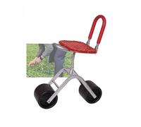 Generico Sedile da Lavoro Girevole for Prato E Cortile, Carrello Giardino A 360° con, Pieghevole, for Giardinaggio in Patio(Red)