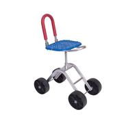 Generico Sedile da Lavoro Pieghevole, Giardino con 4 Ruote, Sgabello Giardinaggio Girevole Regolabile A 360°, for Prato E Cortile(Blue)