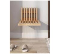 Generico Sedile pieghevole multiuso, comodino a parete for camera da letto, piccola mesa in legno for cambiare le scarpe, sedersi, scrivere, riporre(Wood)