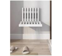 Generico Sedile pieghevole multiuso, comodino a parete for camera da letto, piccola mesa in legno for cambiare le scarpe, sedersi, scrivere, riporre(Milk)