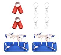 Generico Seggiolini per Altalena con Corde 2 pz Blu 38x16 cm Polietilene