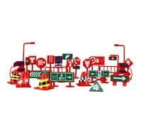 Generico Segnali Stradali - Giocattoli per Segnali Stradali, Mini Set da Gioco con Elettriche per Bambini | Set da Gioco per Bambini Che Apprende La Sicurezza dei Traffici, Strada di