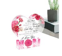 Generico Segni di Tavolo Decorativo, Ornamenti per la Festa della Mamma - Sign Accento per la Festa del Cuore Acrilico,Celebrazione delle Feste di Vacanza Souvenir per Moglie, Mamma, Nonna