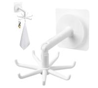 Generico Self Adhesive Wall Hooks, 360 Degree Rotating ABS Hook | Strong Self Stick Hanging Hook with Secure Adhesive, Space Saving Storage for Hats, Keys, Towels and Home Accessories