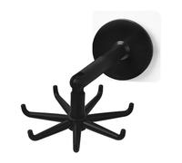 Generico Self Adhesive Wall Hooks, 360 Degree Rotating ABS Hook | Strong Self Stick Hanging Hook with Secure Adhesive, Space Saving Storage for Hats, Keys, Towels and Home Accessories