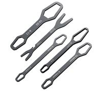 Generico Self Adjusting Wrench Set, Universal Double Ended Spanner Kit 5 Pack, Chrome Vanadium Steel Multifunction Tool, Plumbing Auto Repair Bike Maintenance Equipment for Home Garage Workshop Use