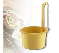 Generico Self-Cleaning Kitchen Sink Food Waste Catcher Faucet Hanging, Press Automatic Dumping Kitchen Draining Basket, Easy Drain Filter with Bottom Release, for Garbage Leftovers (YELLOW)