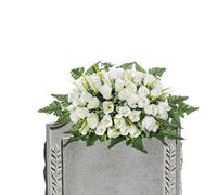Generico Sella Floreale Da Cimitero | Ricordo Resistente Sbiadimento - Composizione floreale a sella per il cimitero | Per Giardino Posteriore Cortile Camposanto Giardino Famiglia Mamma Papà Amici