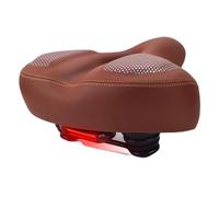 Generico Sella for Bici Confortevole for Bicicletta Larga Sostituzione Memory Foam Imbottito Morbido Cuscino Doppio Ammortizzante for universali(C207Taillight-brown)