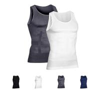 Generico SelureWear Shaping Tank Men 2.0 Breathable Invisible Compression Shirts Waterproof Breathable Quick Drying Ultra Stretch (2PCS/B,L)