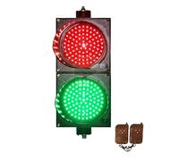 Generico Semaforo a LED con Telecomando - Spia Rossa/Verde da 8", Segnale di Sicurezza per banchine industriali, Luce di Avvertimento Durevole per Una Maggiore visibilità e Sistema di allerta