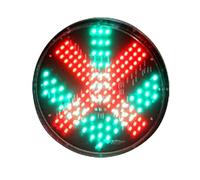 Generico Semaforo a LED Impermeabile IP68 - Lampada di Segnalazione a Freccia Rossa e Verde, indicatore 12V/24V, Luce di Arresto a Forcella Resistente per Un Migliore Controllo del Traffico, Modello