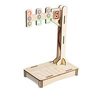 Genérico semaforo: Modello 3D in legno resistente da 18 cm, giocattolo educativo durevole per kit di costruzione creativo | Giocattolo segnale di lunga durata per ragazze e ragazze