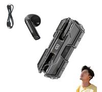 Generico Semi in Ear Wireless Headset, Suerteyay Mini Bluetooth Headsets, Semi in Ear Bone Conduction Earbuds Wireless Bluetooth, Magnetic Snap-Together Design Mecha Appearance for Daily Use (Black)
