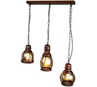 Generico Semplice 3 luci industriale retrò moderno bar soffitta lampada a sospensione da soffitto cucina isola sospese, lampadario da pranzo