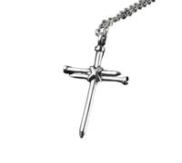 Generico Semplice Classica Moda Classica Doppia Faccia Antica Pendente d'Argento Color Ragazza, Collane Corte a Catena Lunga Gioielli per Uomo Donna