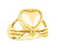 Generico Semplice mano creativa che tiene l'anello dell'amore Anello a forma di cuore apribile retrò di moda femminile (B, 7号)