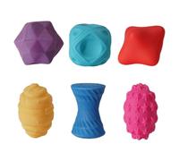 Generico Sensory Balls for Infents, 6Pcs Soft Vinyl Textured Multi Ball Set