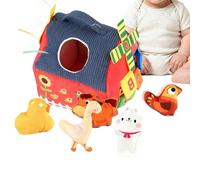 Generico Sensory Toys - Developmental Letter Recognition Game, Plush Barn with Stuffed | Soft Stuffed Animal Set for Boys Girls Christmas Easter Birthday Shower Stocking Stuffers Nursery