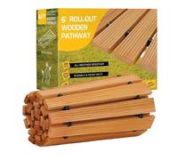 Generico Sentiero in legno per esterni - Assi per passerella antiscivolo resistenti alle intemperie, di percorsi modulari temporanei, Design facile da installare, Materiale protetto raggi UV resist