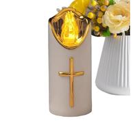 Generico Senza Fiamma, Lumi Elettrici a Batteria per Tombe Animali Riutilizzabili, Elettriche Commemorative a LED, per Chiesa Comodino Soggiorno Giardino Cortile e Percorsi