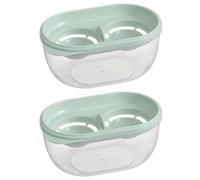 Generico Separatore di Uova in PP Set da 2 Pezzi Verde Chiaro Estrattore di Tuorli con Doppio Foro Utensile da Cucina per Filtrare Albumi e Tuorli per Preparazioni Casalinghe e Regali