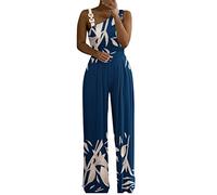 Generico Sera Lungo Schienale Fascia Vestito Tuta Intera Estiva da Donna Curvy Pantaloni Sportivi Cotone Donna Scollo a V Sexy Camicetta Leggings Sportivi Donna la Spiaggia