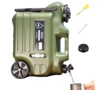 Generico Serbatoio d'Acqua con Ruote, 28L Secchio Portatile con Manico Pieghievole, Tanica per Acqua con Rubinetto, per Viaggi Stradali Picnic Campeggio Blackout Giardino attività All'Aperto