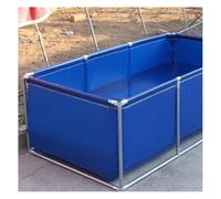 Generico Serbatoio per acquacoltura con valvola di Scarico, laghetto temporaneo Resistente per Pesci, laghetto per Koi Fuori Terra - 3x2x0,8 m, Vasca temporanea per Pesci con Struttura in Metallo per