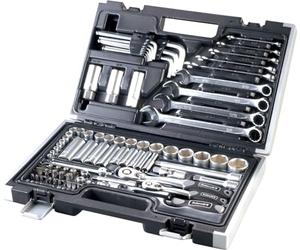 Generico Serie Kit Valigetta Chiavi In Pollici 92 Pezzi - Set Attrezzi Completo Compatibile Con Harley-Davidson - Cricchetti, Bussole, Chiavi Combinate, Accessori Per Manutenzione Moto