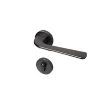 Generico Serratura For Porta Interna Moderna In Lega Di Zinco Nera Retrò - Maniglia Silenziosa Con Serratura Divisa For Porte In Legno Della Camera Da Letto(Gun gray)