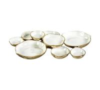 Generico Serving Bowls - Dessert Plate And Serving Platter, Decorative Nine-Grid Dessert Plate | Cluster Of 9 Servings Bowls | For Snacks Nuts Chips Fruit Candy Meals Appetizers Dining Room Parties