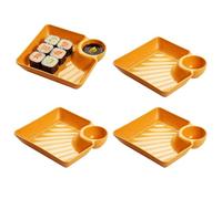 Generico Serving Plate, Dipping Sauce Dish, Sectioned Food Holder, Square Catering Board, Silicone Tableware For Sushi Chips, Picnic Accessory For Home Apartment Balcony Patio 180 Count