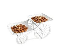 Generico Serving Tray - Elegant Carriage-Shaped 2-Layer Serving Tray | Tiered Cupcake And Candy Display Stand | Multi-Functional Cake Stand For Weddings Parties Buffets Holiday Dinners Appetizers
