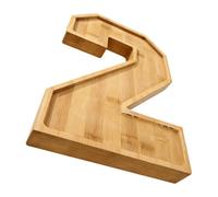 Generico Serving Tray - Wooden Number Large Serveware | Cheese Board Food Serving Platter | For Cheese Snack Candy Chocolate Cake Dessert Home Bar Birthday Party Holiday, Durable Reusable Wood Tray