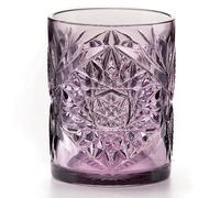 Generico Servizio bicchieri acqua in vetro per 6 Persone per Lavastoviglie capienza 30 cl modello vintage (purple)