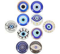 Generico Set 10 Pezzi Cabochon Luminosi in Vetro 20mm, Toppe Bombate Pietre Preziose per Gioielli Fai da Te, Accessori Artigianali per Creazione Orecchini e Anelli Decorativi Stile Casuale