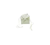 Generico Set 12 Sacchetti Portaconfetti in Tessuto Verde con Cuori - Bomboniere Romantiche per Matrimonio, Battesimo, Comunione, Cresima
