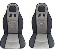Generico Set 2 Coprisedili Coppia Schienali Racing Universali Auto Grigi Sportivi