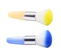 Generico Set 2 Pennelli per per Nail Art e Trucco Pennello Detergente per Unghie Setole Resistenti Adatto per Manicure Professionale e Uso Domestico