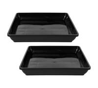 Generico Set 2 Pezzi Sottovasi per Piante da Appartamento in Plastica Spessa, Vassoio Raccogli Gocce Antigoccia per Vasi e Bonsai, Accessori Giardinaggio Interni per Protezione Mobili