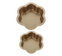 Generico Set 2 Teglie da Forno a Forma di Fiore con Fondo Rimovibile Stampo per Cheesecake e Dolci Teglie Antiaderenti in Metallo da 8 e 6 per Cottura e Sformaggio Facile